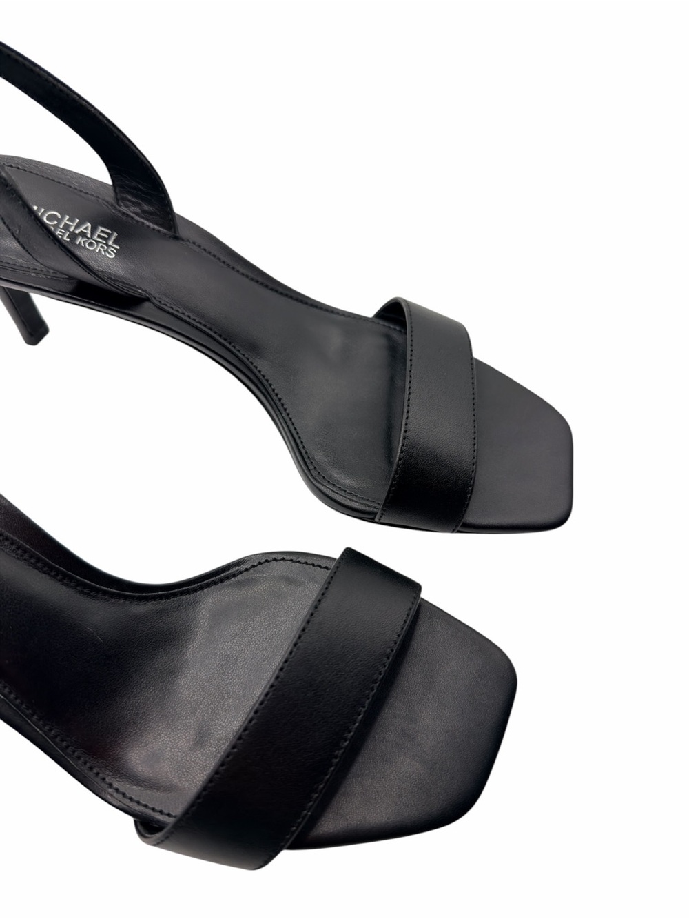 Michael Kors Black Leather Slingback Heels Size 5.5 - Picture 8 of 8